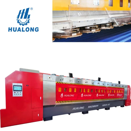 고품질 Hualong 기계 Hlmjx-12c 12 알제리에 있는 화강암 판매를 위한 완전 자동 디스크 헤드 석재 연마 기계 헤드